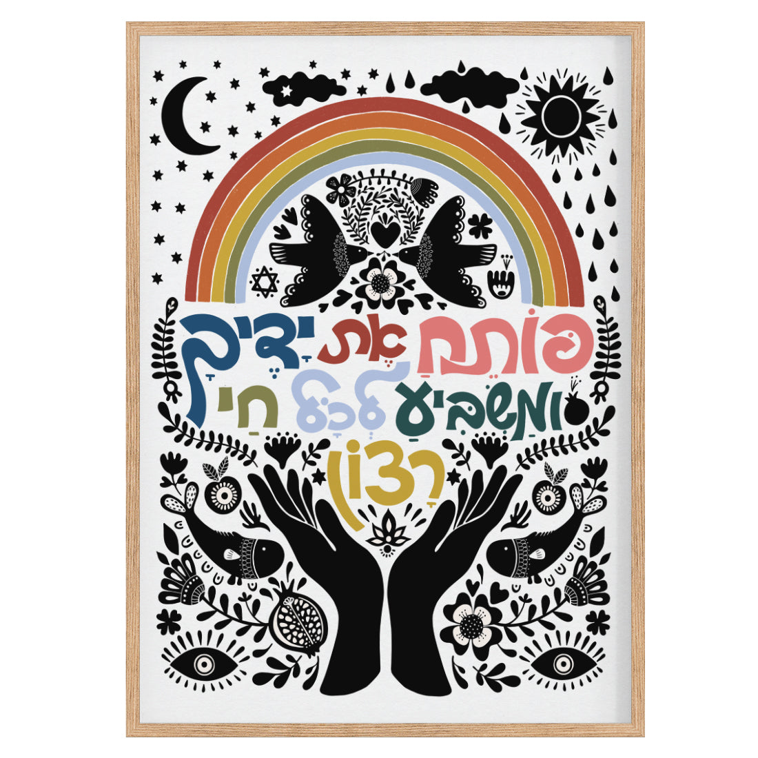 פּוֹתֵחַ אֶת־יָדֶךָ וּמַשְׂבִּיעַ לְכָל־חַי רָצוֹן׃ Traditional Hebrew Blessing Open Hands
