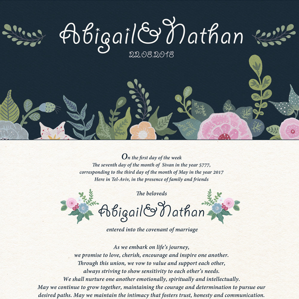 NIGHT BLOSSOM KETUBAH