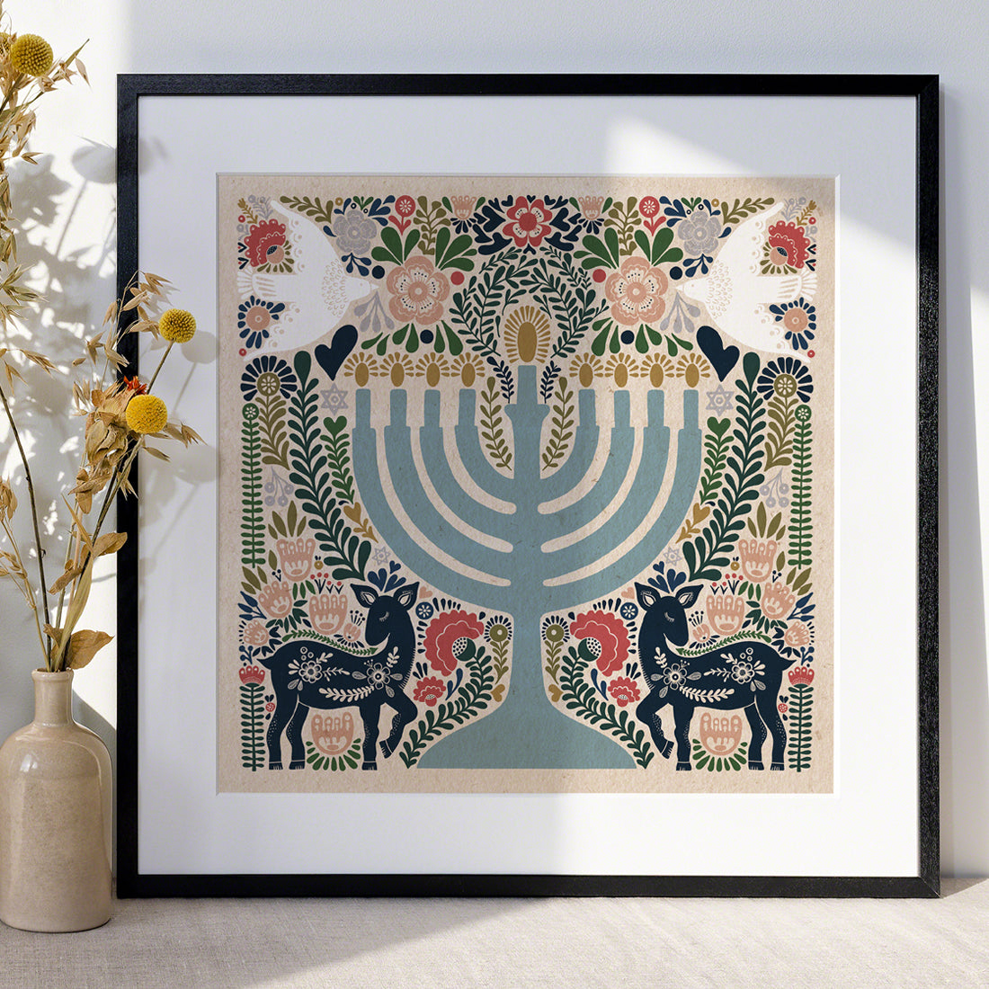 Hanukkah Menorah Eleora Art Print