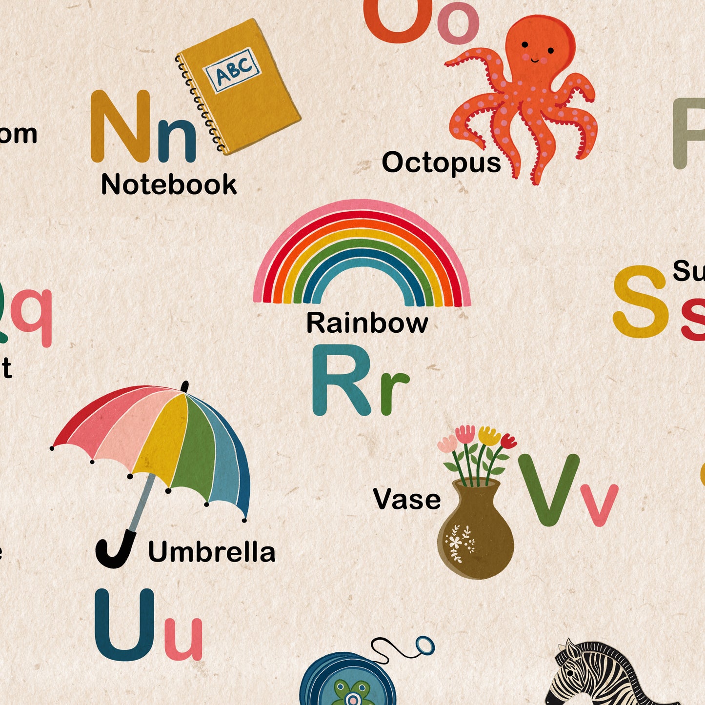 2 Art Prints Special - Hebrew Alef Bet and English Alphabet Posters