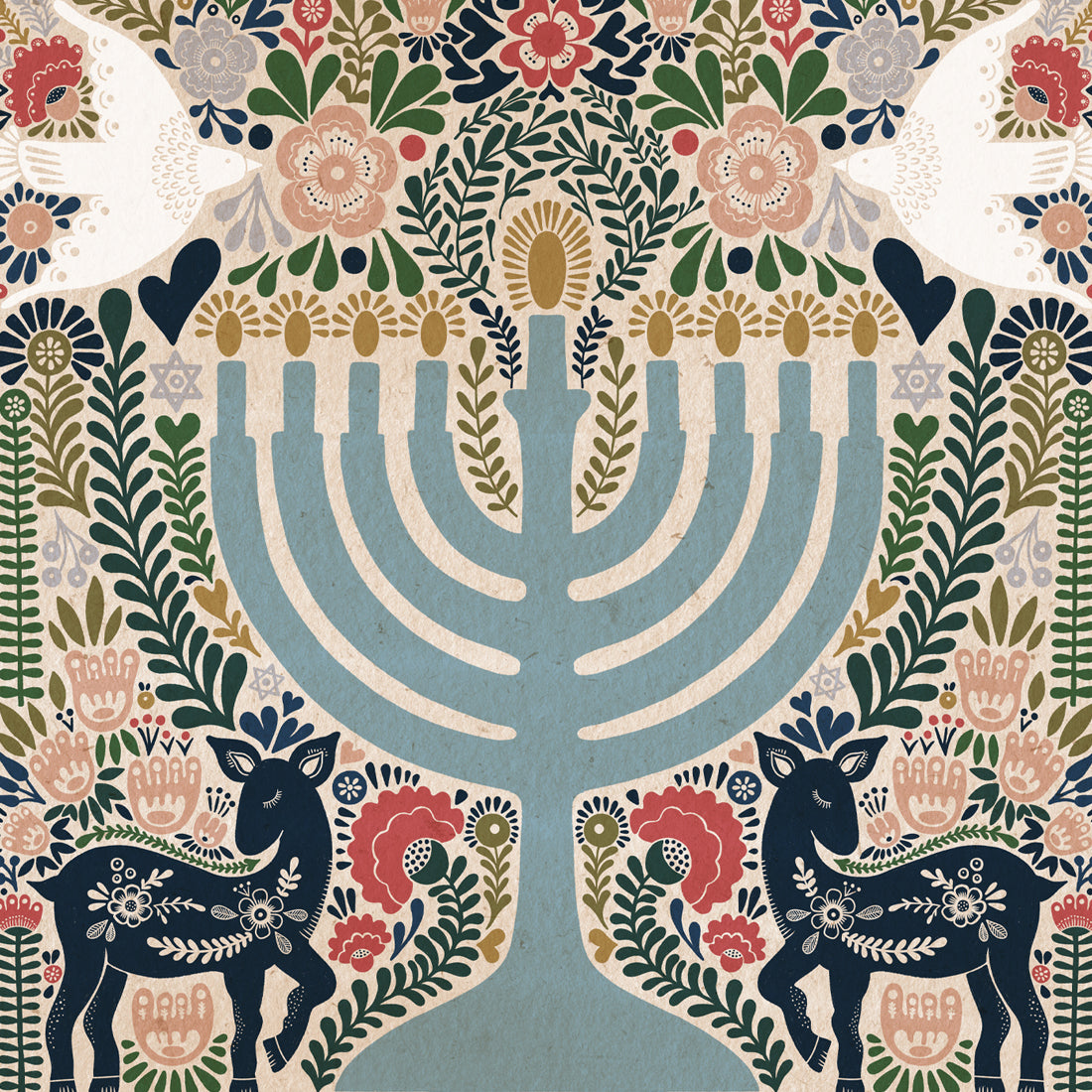 Hanukkah Menorah Eleora Art Print