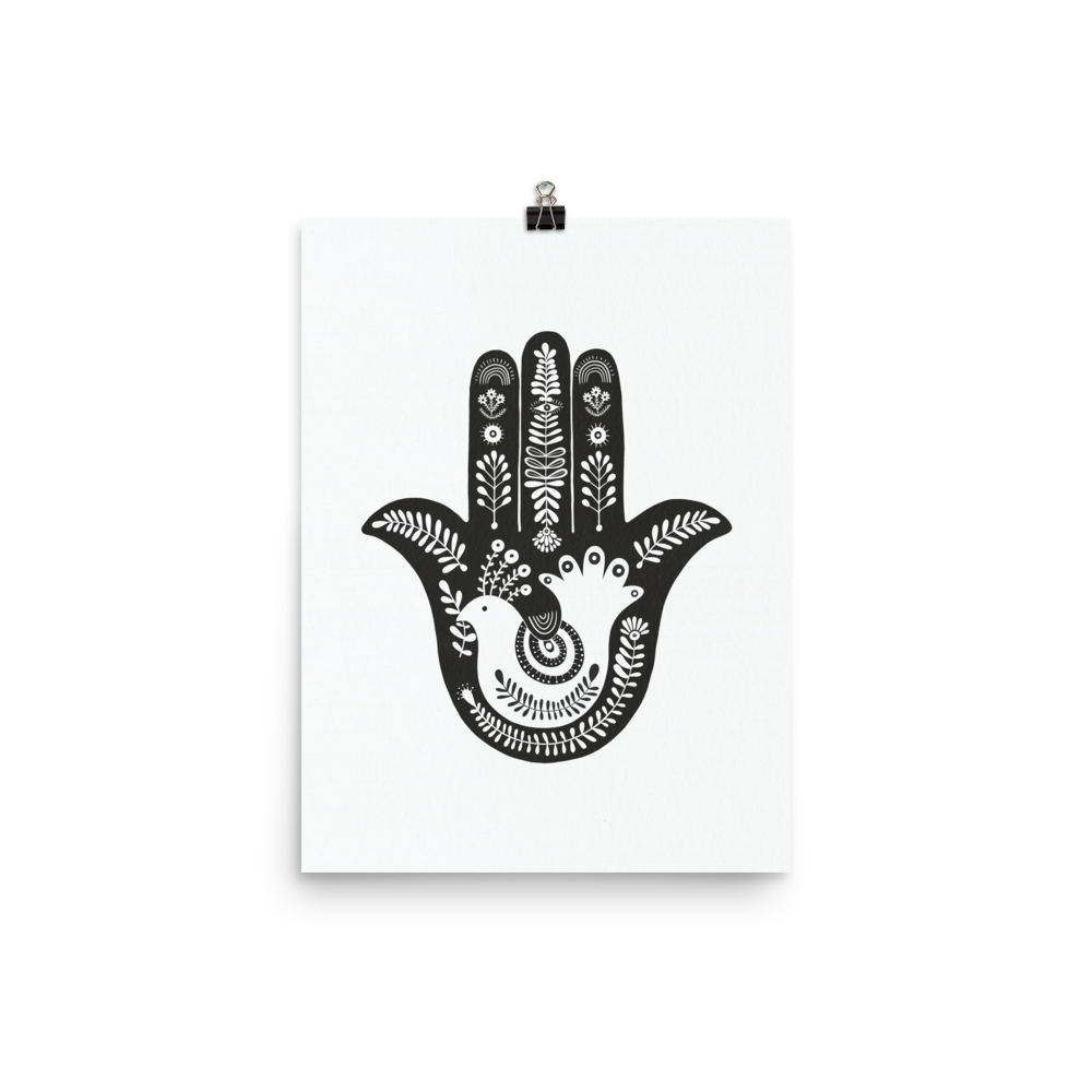 Protection Hamsa Art Print חמסה