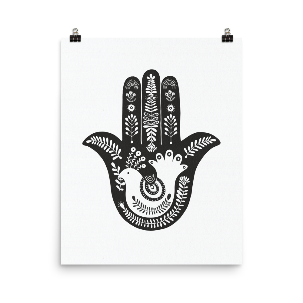 Protection Hamsa Art Print חמסה