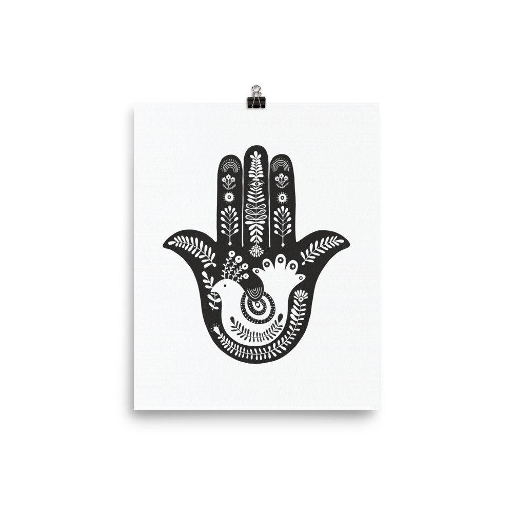 Protection Hamsa Art Print חמסה