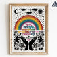 Rainbow Blessing- God's Promise Prayer Art Print