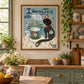 I Like My Tea with Milk – Whimsical Cat Art Print