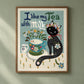 I Like My Tea with Milk – Whimsical Cat Art Print