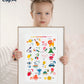 Personalized Hebrew Alef-Bet Alphabet Poster