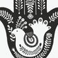 Protection Hamsa Art Print חמסה