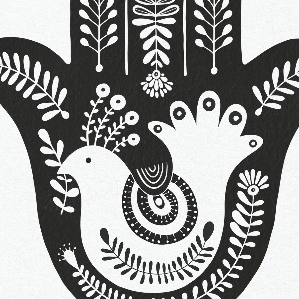 Protection Hamsa Art Print חמסה