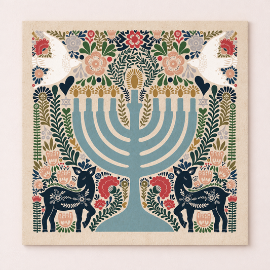 Hanukkah Menorah Eleora Art Print