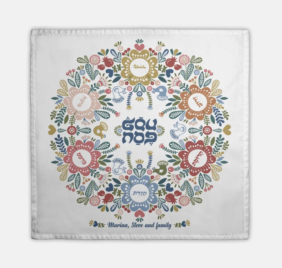 Personalized Seder Table Mat – Modern Passover Seder Plate