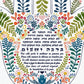 Hamsa Home Blessing French / Hebrew Framed poster
