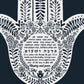 Hamsa Home Blessing Birkat Habayit Art Print - English and Hebrew