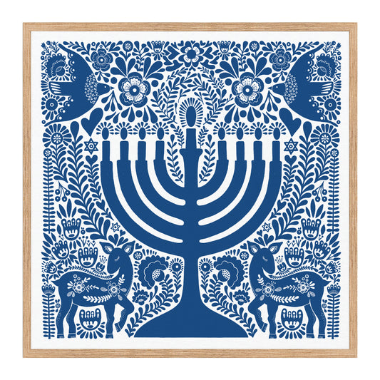 Hanukkah Menorah Ori Art Print