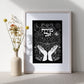 Modeh Ani - I give thanks - מודה אני - Art Print white on black