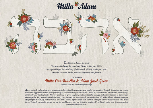 AHAVAH MILLA KETUBAH