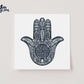 Hamsa Home Blessing Birkat Habayit Art Print (white) - English and Hebrew