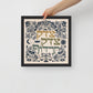 Framed Art Tzedek, Tzedek Tirdof / צֶ֥דֶק צֶ֖דֶק תִּרְדֹּ֑ף / Justice, justice thou shalt pursue Art Print