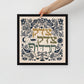 Framed Art Tzedek, Tzedek Tirdof / צֶ֥דֶק צֶ֖דֶק תִּרְדֹּ֑ף / Justice, justice thou shalt pursue Art Print