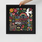 Framed Happy Home Blessing - Birkat Habayit Art Print (Dark BG)