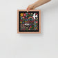 Framed Happy Home Blessing - Birkat Habayit Art Print (Dark BG)