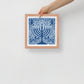 Framed Hanukkah Blue Menorah