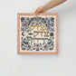 Framed Art Tzedek, Tzedek Tirdof / צֶ֥דֶק צֶ֖דֶק תִּרְדֹּ֑ף / Justice, justice thou shalt pursue Art Print