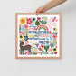 Framed Happy Home Blessing - Birkat Habayit Art Print