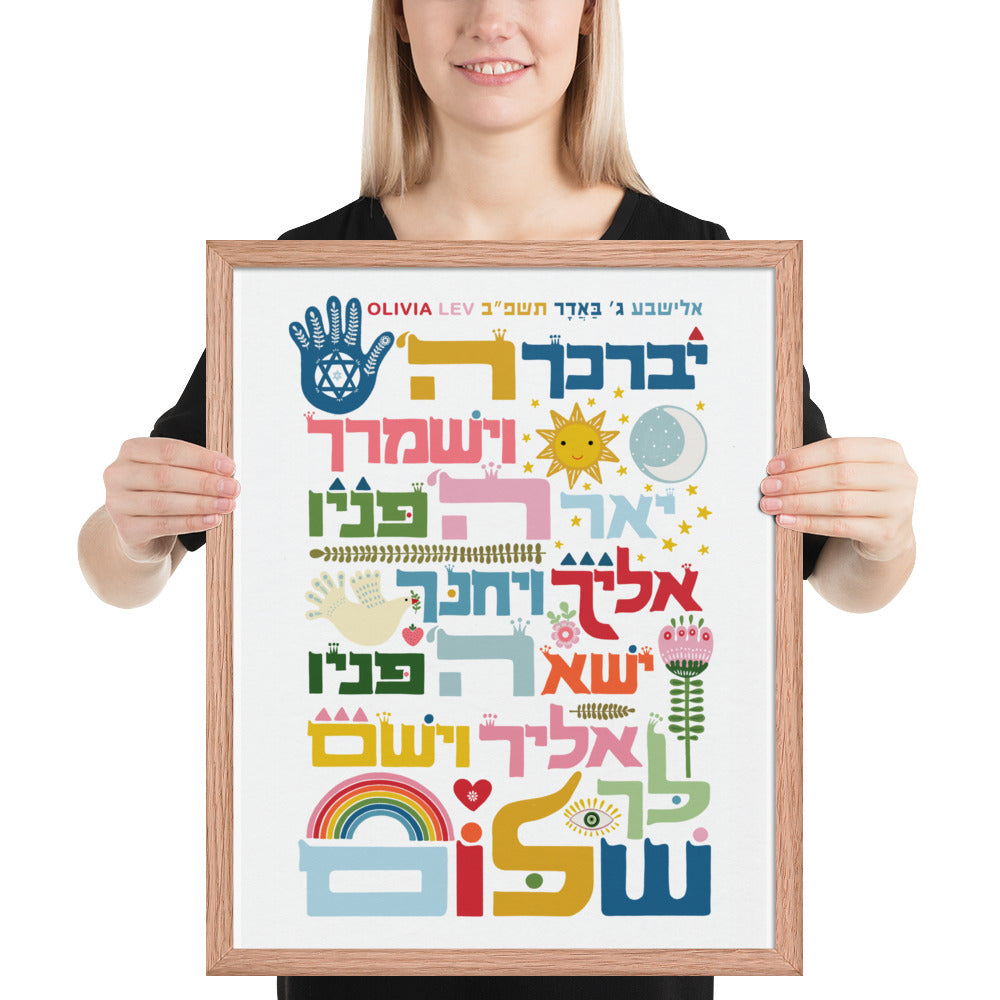 Framed poster Birkat Kohanim