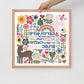 Framed Happy Home Blessing - Birkat Habayit Art Print