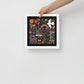 Framed Happy Home Blessing - Birkat Habayit Art Print (Dark BG)