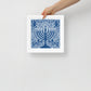 Framed Hanukkah Blue Menorah