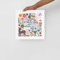 Framed Happy Home Blessing - Birkat Habayit Art Print
