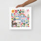 Framed Happy Home Blessing - Birkat Habayit Art Print