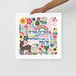 Framed Happy Home Blessing - Birkat Habayit Art Print