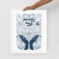 Framed Art ready to Hang Modeh Ani Jewish Prayer - I give thanks