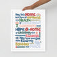 Framed Poster Happy Home Blessing - Birkat Habayit Art Print (English)