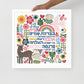 Framed Happy Home Blessing - Birkat Habayit Art Print
