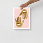 Pink Protection Hamsa Art Print חמסה