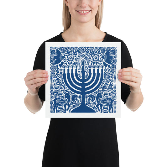 Hanukkah Menorah Ori Art Print