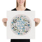 Ahavah Embroidery Art Print