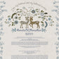 MEADOW BLUE FLOWERS KETUBAH