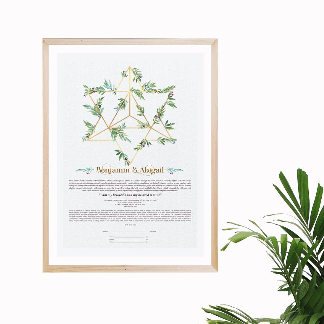 STAR OF OLIVE KETUBAH